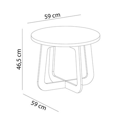 Mesa de Centro Jasmin 100% Mdf Cinamomo - Artely Móveis