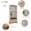 Cristaleira Bari 2 Portas 1 Gaveta Off White/Cedro - Casa D