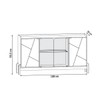 Balcão Buffet Bari 4 Portas 3 Prateleiras com Vidro Branco/Cedro - Casa D