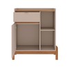 Aparador Buffet Bari 1 Porta 1 Gaveta Off White/Cedro - Casa D
