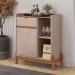 Aparador Buffet Bari 1 Porta 1 Gaveta Off White/Cedro - Casa D
