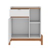 Aparador Buffet Bari 1 Porta 1 Gaveta Branco/Cedro - Casa D