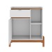 Aparador Buffet Bari 1 Porta 1 Gaveta Branco/Cedro - Casa D