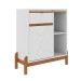 Aparador Buffet Bari 1 Porta 1 Gaveta Branco/Cedro - Casa D