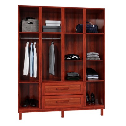 Guarda-Roupa Alagoas 10 Portas 2 Gavetas 5 Prateleiras com Espelho Mel - Rodmóveis