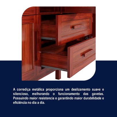 Guarda-Roupa Alagoas 10 Portas 2 Gavetas 5 Prateleiras com Espelho Mel - Rodmóveis