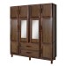 Guarda-Roupa Alagoas 10 Portas 2 Gavetas 5 Prateleiras com Espelho Imbuia Natural - Rodmóveis