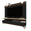 Rack com Painel para TV Até 72 Polegadas Armênia 3 Gavetas Black/Freijó - Panorama Móveis