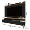 Rack com Painel para TV Até 72 Polegadas Armênia 3 Gavetas Black/Freijó - Panorama Móveis