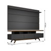 Rack com Painel para TV Até 72 Polegadas Armênia 3 Gavetas Black/Freijó - Panorama Móveis