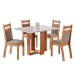 Mesa de Jantar 4 Lugares Puskas Mel/Blonde/Perola - Panorama Móveis