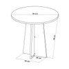 Mesa de Jantar 4 Lugares Derry Mel/Perola/Off White - Panorama Móveis