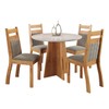 Mesa de Jantar 4 Lugares Derry Mel/Perola/Off White - Panorama Móveis