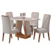 Mesa de Jantar 4 Lugares Bahrein Mel/Marfim/Off White - Panorama Móveis