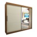 Guarda-Roupa Casal Castle Rock 100% Mdf 2 Portas 4 Gavetas com Espelho Freijo/Off White - Panorama Móveis