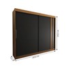 Guarda-Roupa Casal Castle Rock 100% Mdf 2 Portas 4 Gavetas Freijó/Nero - Panorama Móveis