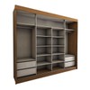 Guarda-Roupa Casal Castle Rock 100% Mdf 2 Portas 4 Gavetas Freijó/Nero - Panorama Móveis