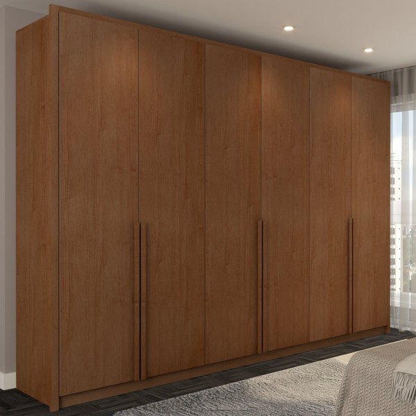 Guarda-Roupa Casal Belchior 6 Portas 6 Gavetas Cinamomo - Panorama Móveis