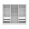 Guarda-Roupa Casal Belchior 6 Portas 6 Gavetas Neve - Panorama Móveis