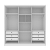 Guarda-Roupa Casal Vinci 6 Portas 6 Gavetas Neve - Panorama Móveis