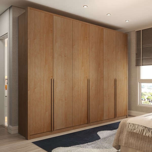 Guarda-Roupa Casal Vinci 6 Portas 6 Gavetas Cinamomo - Panorama Móveis