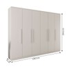 Guarda-Roupa Casal Stamford 6 Portas 4 Gavetas Neve - Panorama Móveis