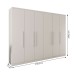 Guarda-Roupa Casal Stamford 6 Portas 4 Gavetas Neve - Panorama Móveis