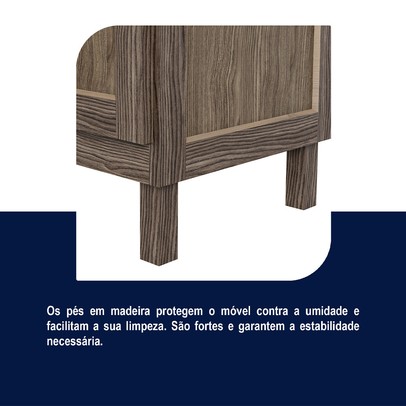 Guarda-Roupa Solteiro Ceará 7 Portas 2 Gavetas 2 Prateleiras com Espelho Imbuia Natural - Rodmóveis