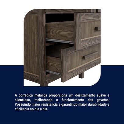 Guarda-Roupa Solteiro Ceará 7 Portas 2 Gavetas 2 Prateleiras com Espelho Imbuia Natural - Rodmóveis