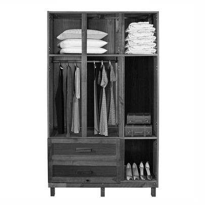 Guarda-Roupa Solteiro Ceará 7 Portas 2 Gavetas 2 Prateleiras com Espelho Ypê - Rodmóveis