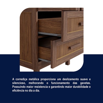 Guarda-Roupa Solteiro Ceará 7 Portas 2 Gavetas 2 Prateleiras com Espelho Ypê - Rodmóveis