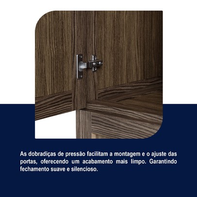 Guarda-Roupa Solteiro Pará 7 Portas 3 Gavetas 4 Prateleiras com Espelho Imbuia Natural - Rodmóveis