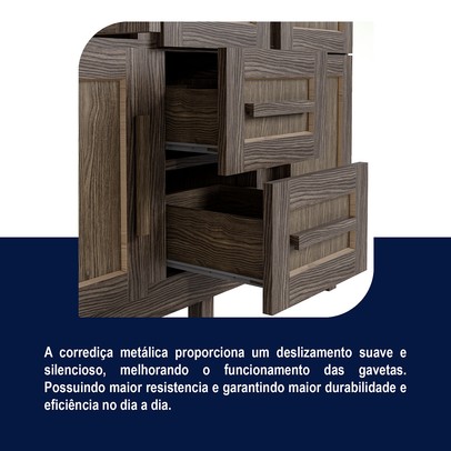 Guarda-Roupa Solteiro Pará 7 Portas 3 Gavetas 4 Prateleiras com Espelho Imbuia Natural - Rodmóveis