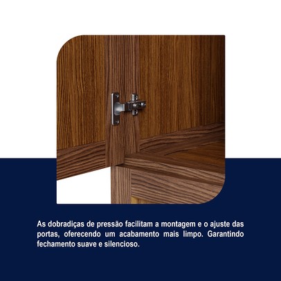 Guarda-Roupa Solteiro Pará 7 Portas 3 Gavetas 4 Prateleiras com Espelho Ypê - Rodmóveis