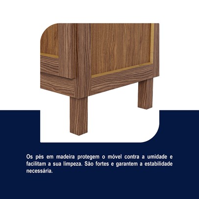 Guarda-Roupa Solteiro Pará 7 Portas 3 Gavetas 4 Prateleiras com Espelho Ypê - Rodmóveis