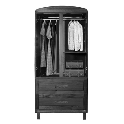 Guarda-Roupa Solteiro Bacuri 2 Portas 2 Gavetas com Espelho Mel - Rodmóveis