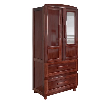 Guarda-Roupa Solteiro Bacuri 2 Portas 2 Gavetas com Espelho Mel - Rodmóveis