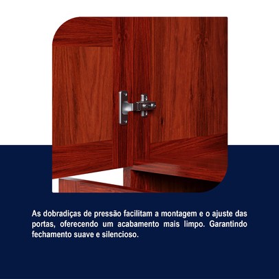 Guarda-Roupa Solteiro Bacuri 2 Portas 2 Gavetas com Espelho Mel - Rodmóveis