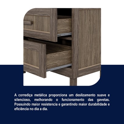 Guarda-Roupa Solteiro Bacuri 2 Portas 2 Gavetas com Espelho Imbuia Natural - Rodmóveis