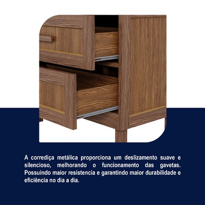 Guarda-Roupa Solteiro Bacuri 2 Portas 2 Gavetas com Espelho Ypê - Rodmóveis