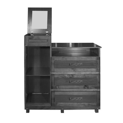 Cômoda Mato Grosso 1 Portas 3 Gavetas com Espelho Mel - Rodmóveis