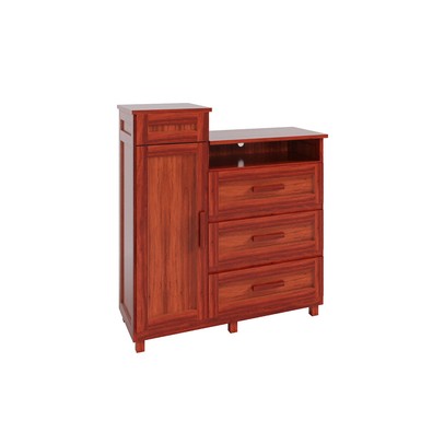 Cômoda Mato Grosso 1 Portas 3 Gavetas com Espelho Mel - Rodmóveis