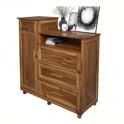 Cômoda Mato Grosso 1 Portas 3 Gavetas com Espelho Ypê - Rodmóveis