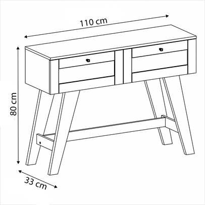 Aparador Decor 2 Gavetas Cinamomo/Off White - Artely Móveis
