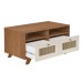 Mesa de Centro Decor 2 Gavetas Cinamomo/Off White - Artely Móveis