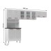 Cozinha de Aço Compacta Mirage 9 Portas com Vidro Branco - Telasul