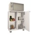 Armário de Cozinha com Fruteira âmbar 1 Porta Branco - Telasul