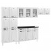 Cozinha Completa de Aço Star New 14 Portas 3 Gavetas com Vidro Branco - Telasul