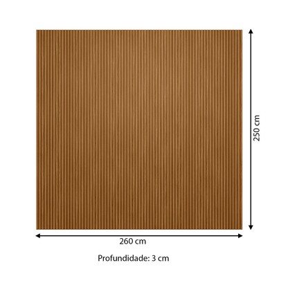 Painel para TV Até 90 Polegadas Ripado 100% Mdf Nature Fosco 8100 - Linea Brasil