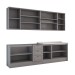 Cozinha Completa Dallas 11 Portas 3 Gavetas 100% Mdf Americana Cinza - Panorama Móveis